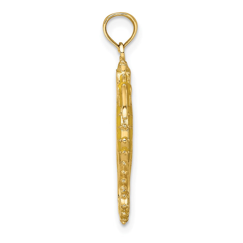 Gold Polished Seahorse Pendants