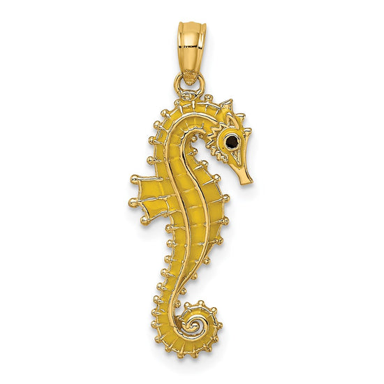 Gold Polished Seahorse Pendants