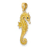 Gold Polished Seahorse Pendants