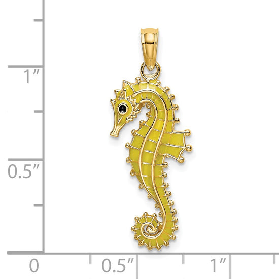 Gold Polished Seahorse Pendants