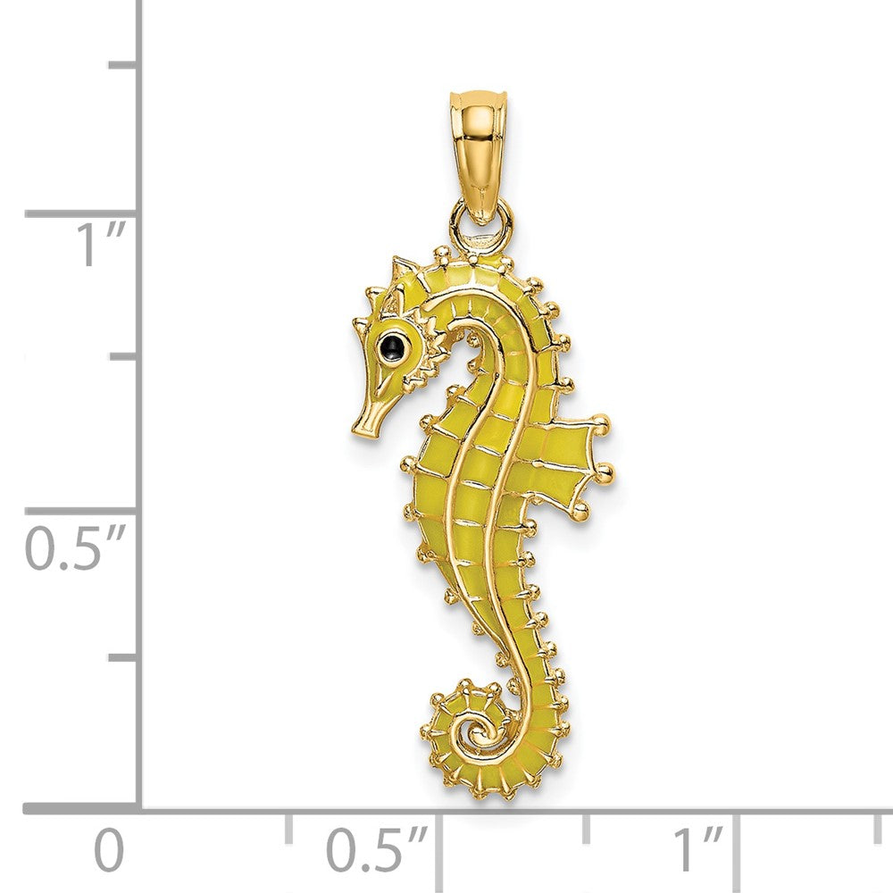 Gold Polished Seahorse Pendants