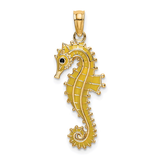 Gold Polished Seahorse Pendants