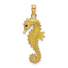 Gold Polished Seahorse Pendants