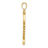 14k 3-D  Green Enamel Fish Bone Charm
