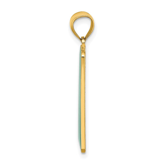 14K Green Enamel MILE 0/ KEY WEST Charm
