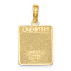 14K Enameled Bingo Card Charm