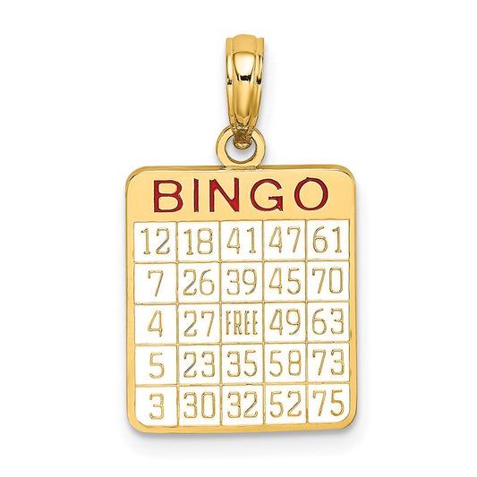 Gold Polished Bingo Pendants