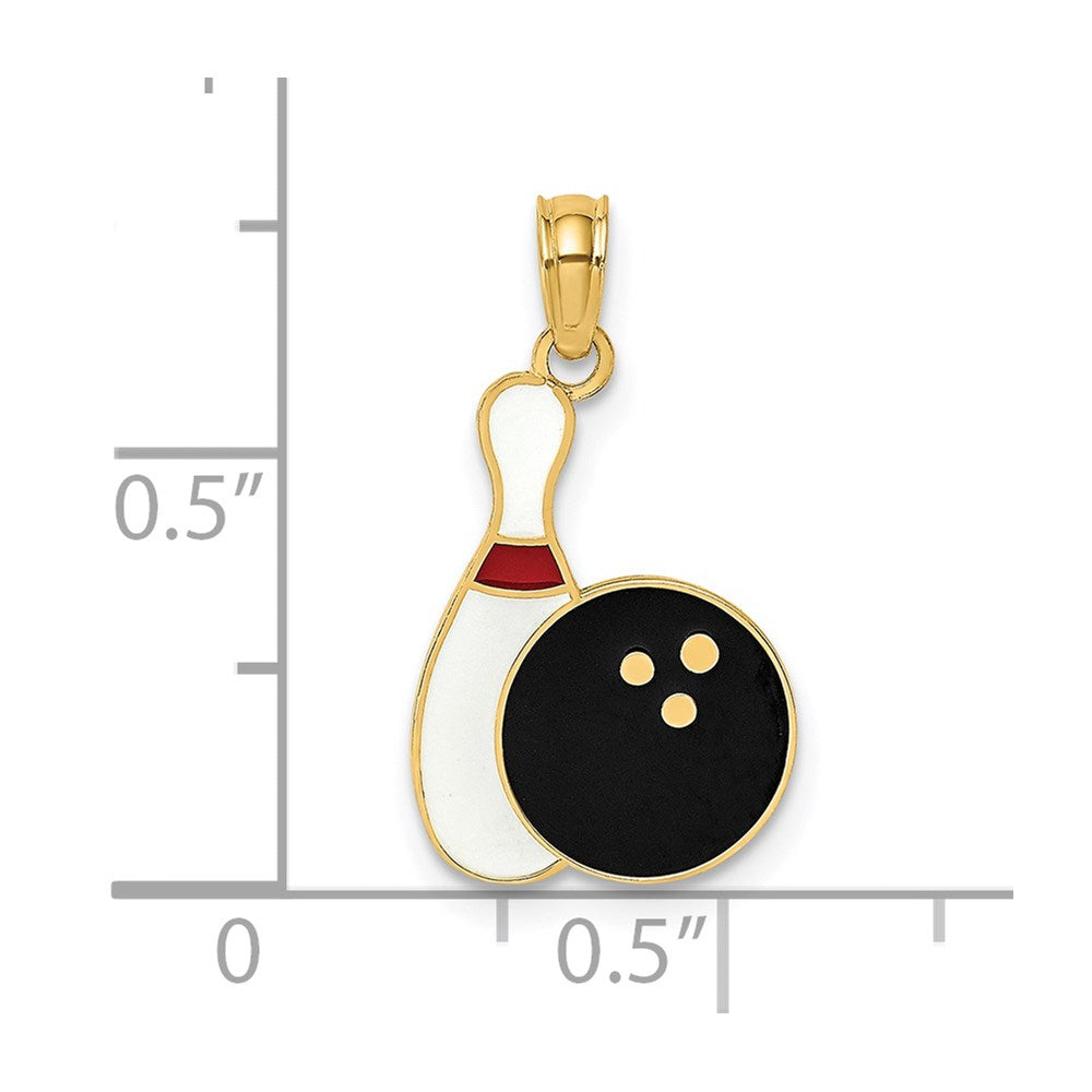 Gold Polished Bowling Pendants