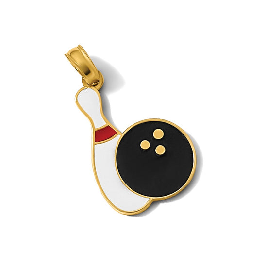 Gold Polished Bowling Pendants