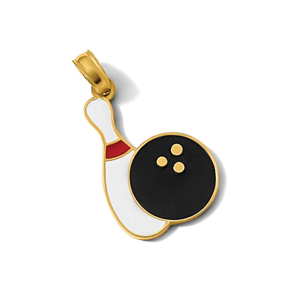 Gold Polished Bowling Pendants