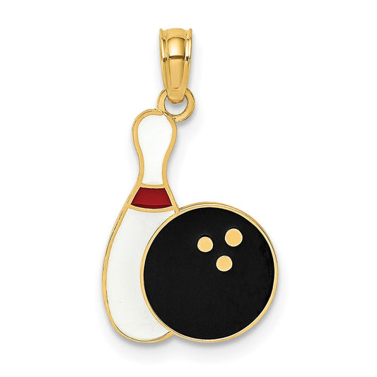 Gold Polished Bowling Pendants