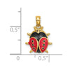 14K Red and Black Enameled Ladybug Charm