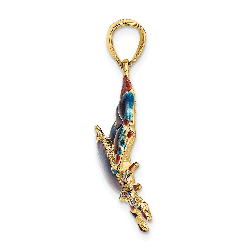 Gold Polished Crab Pendants