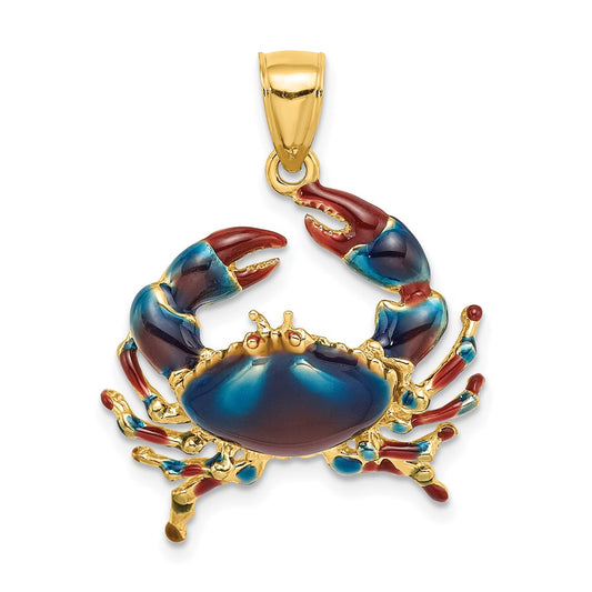 Gold Polished Crab Pendants