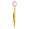 14K Enameled SARASOTA Circle Palm Tree Charm