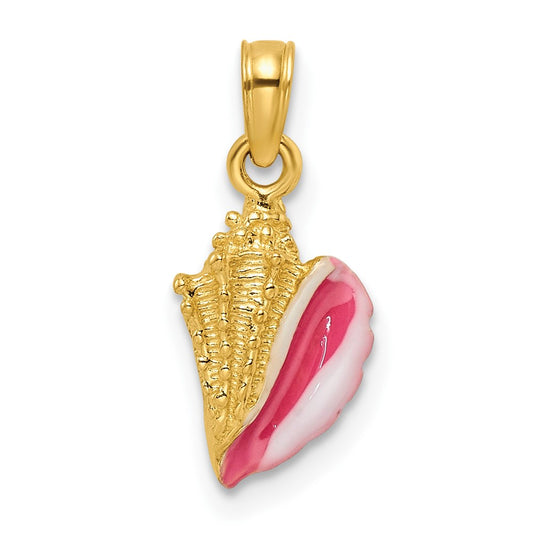 Gold Polished Sea Shell Pendants