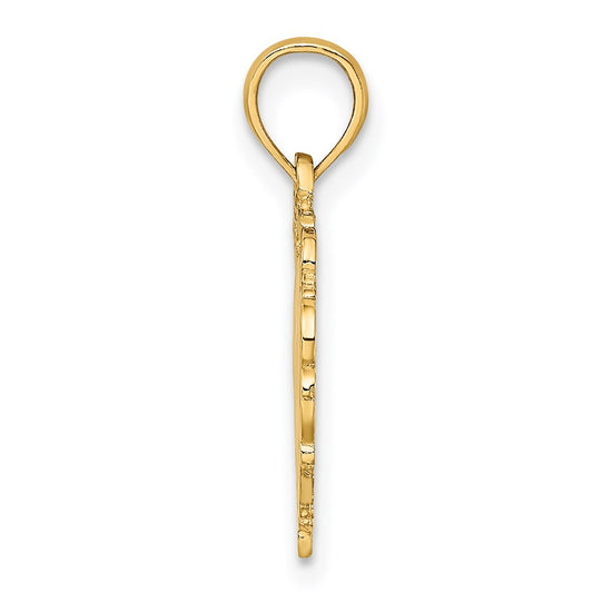 14K LOVE In Heart Charm
