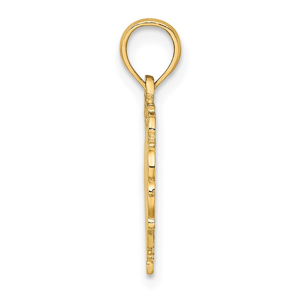 14K LOVE In Heart Charm