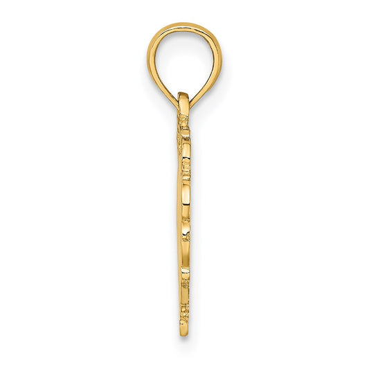 14K LOVE In Heart Charm