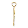 14K Cut-Out Floral Border Heart Charm