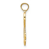 Gold Heart with Double Heart Tassle Pendant