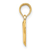 14K Polished Teardrop Heart Charm