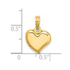 14K Polished Teardrop Heart Charm