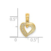 14K Open Filigree Mini Heart Charm