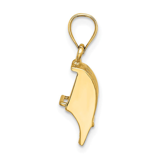 14K 3-D Cranberry Scoop Charm