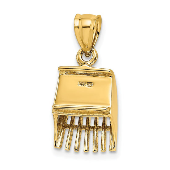 14K 3-D Cranberry Scoop Charm