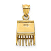 14K 3-D Cranberry Scoop Charm