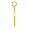14K Flat Textured PEACE Sign Charm