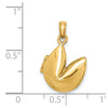 14K 3-D Opens Fortune Cookie Charm