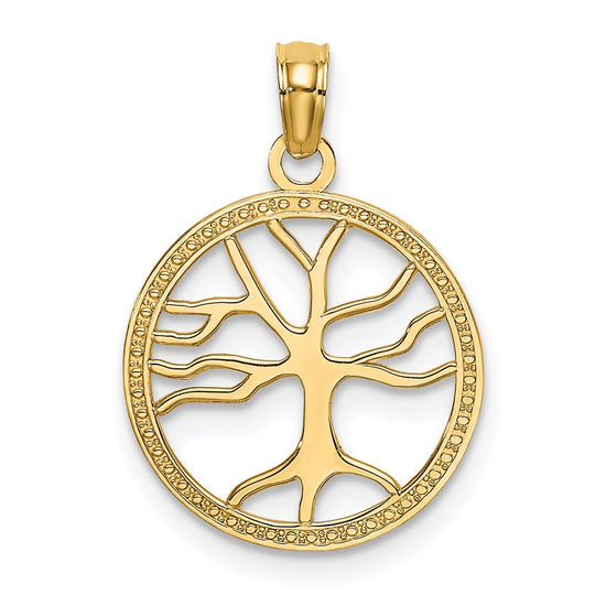 Gold Polished Tree of Life Pendants