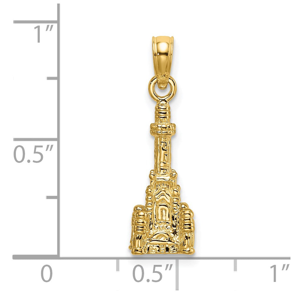 14K 3-D Chicago Water Tower Charm