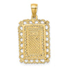 14K Queen of Hearts Playing Card Charm
