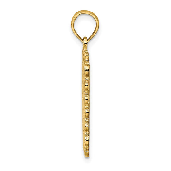 14K King of Spades Playing Card Charm