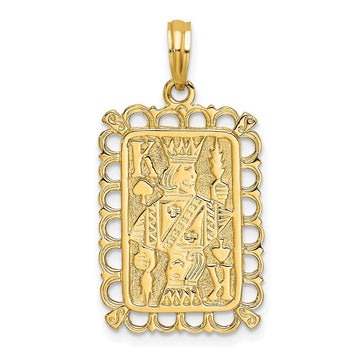 14K King of Spades Playing Card Charm
