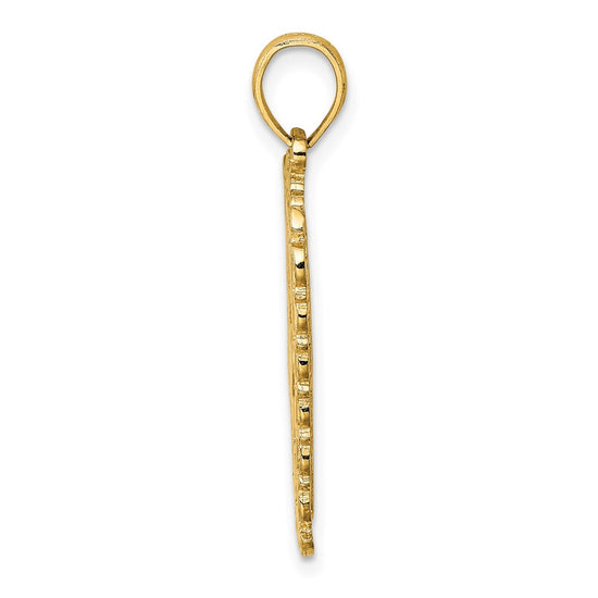 14K Ace of Hearts Playing Card Charm