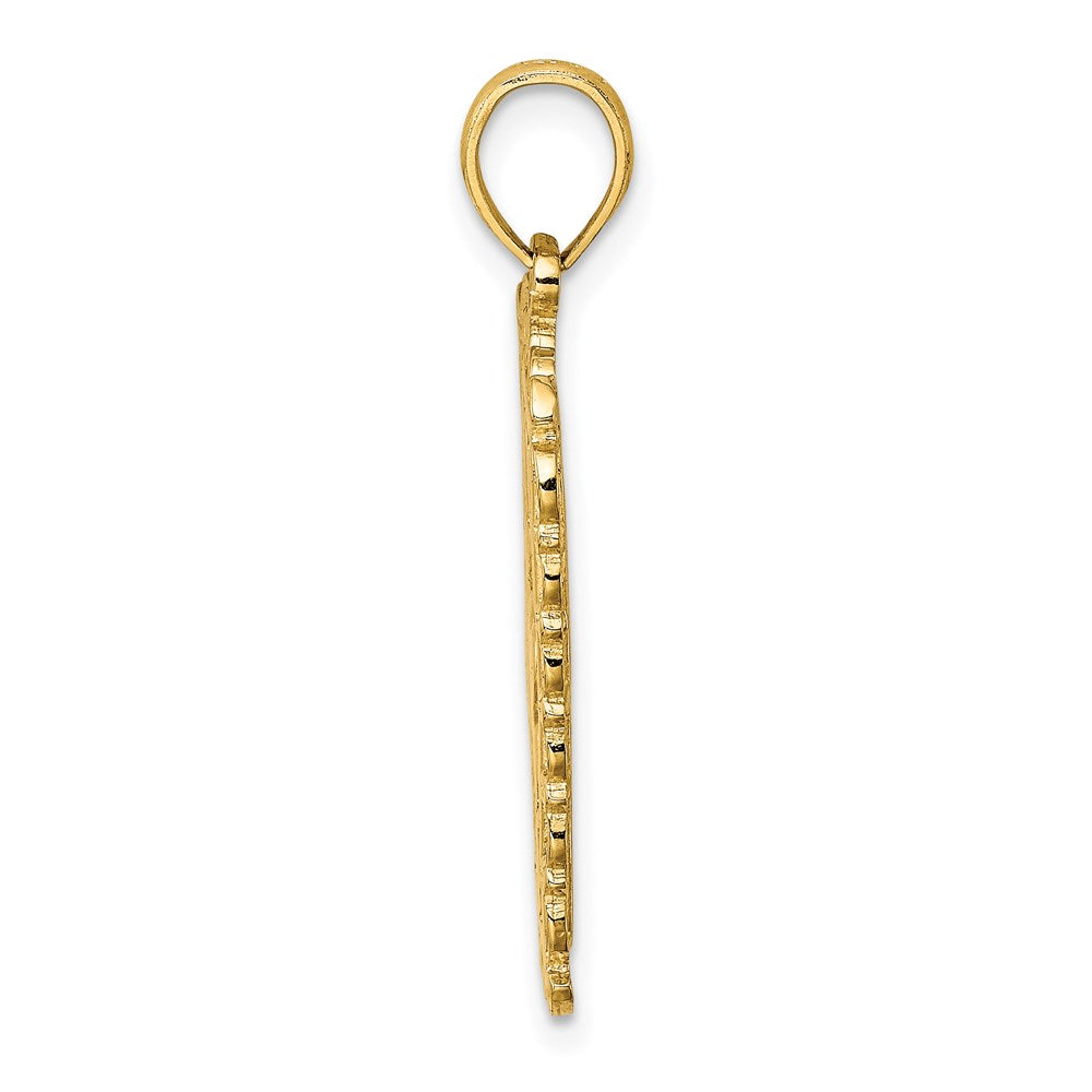 14K Ace of Hearts Playing Card Charm