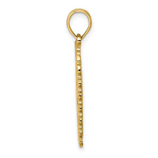 14K Ace of Hearts Playing Card Charm