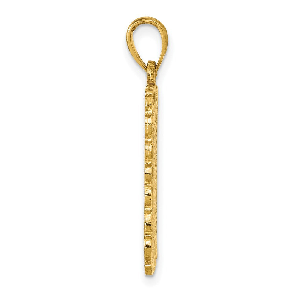 14K Jack of Hearts Playing Card Charm