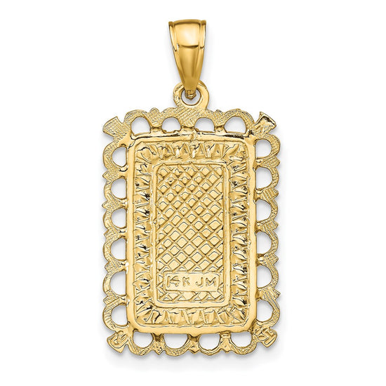 14K Jack of Hearts Playing Card Charm