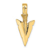Gold Polished Arrow Pendants