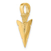 Gold Polished Arrow Pendants
