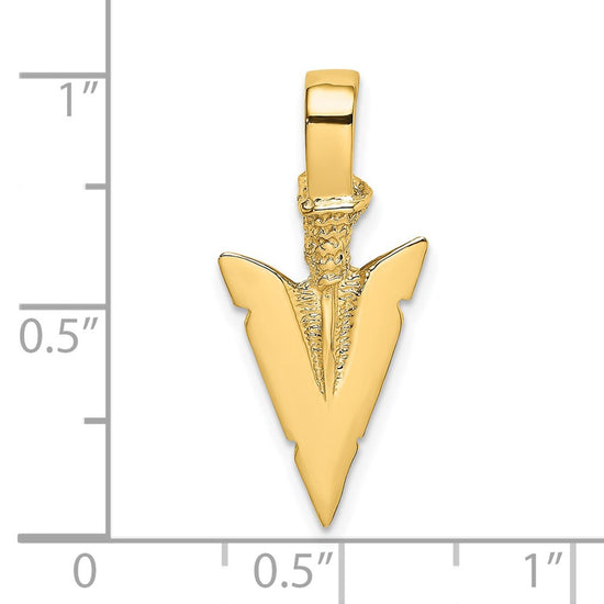 Gold Polished Arrow Pendants