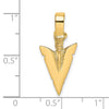 Gold Polished Arrow Pendants