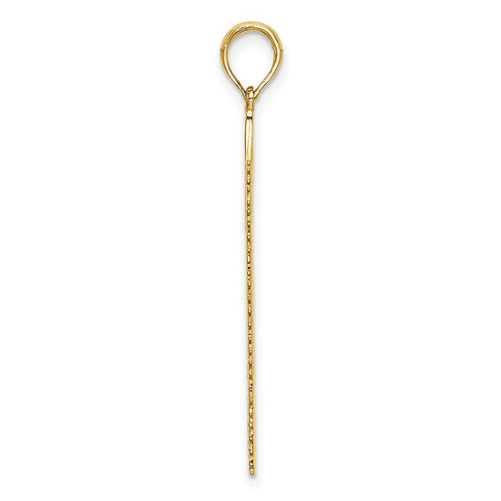 14K 3-D Flat Hand Saw Charm