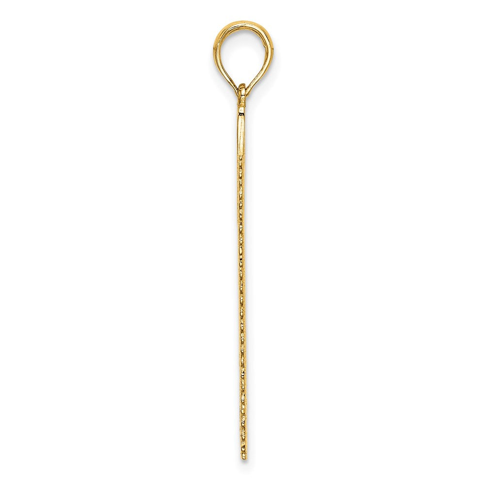 14K 3-D Flat Hand Saw Charm