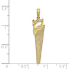 14K 3-D Flat Hand Saw Charm